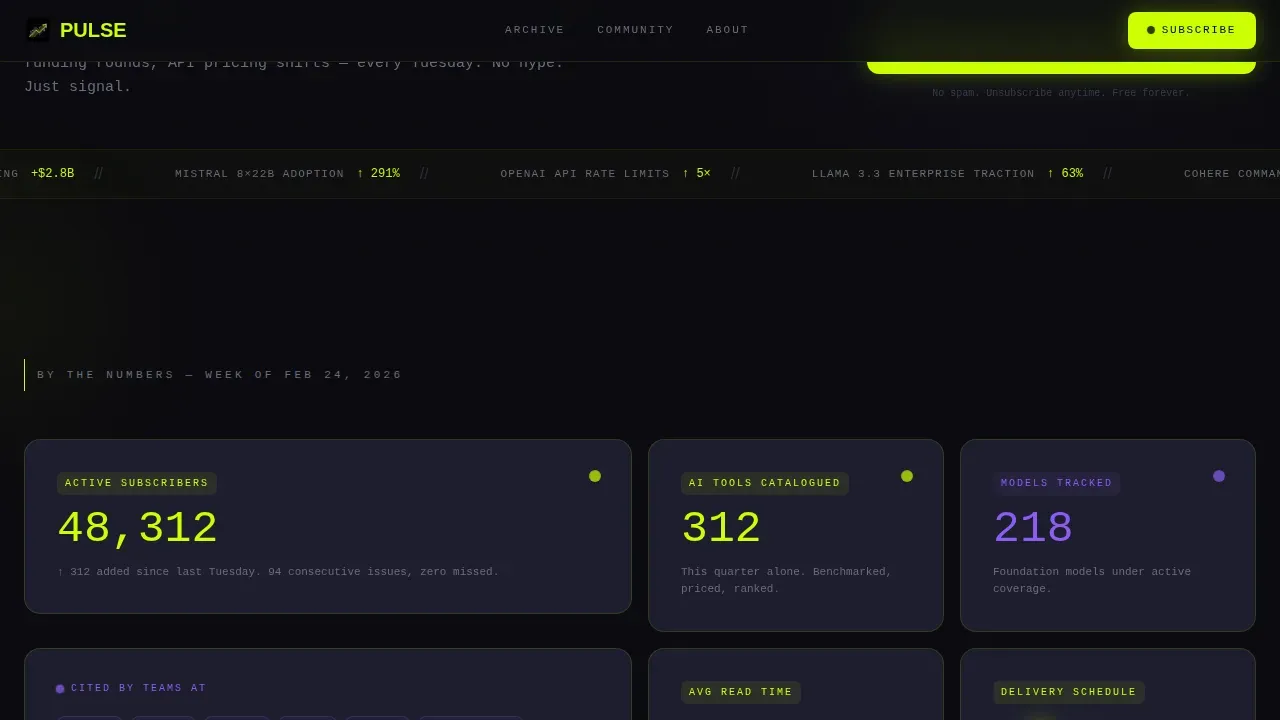 Intelligent AI Insights Newsletter Landing Page Template