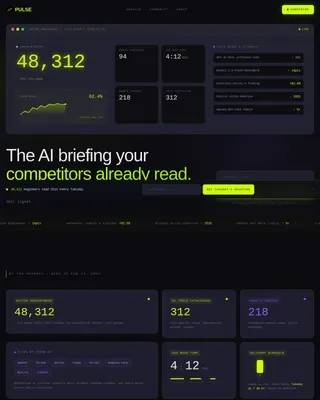 Intelligent AI Insights Newsletter Landing Page Template