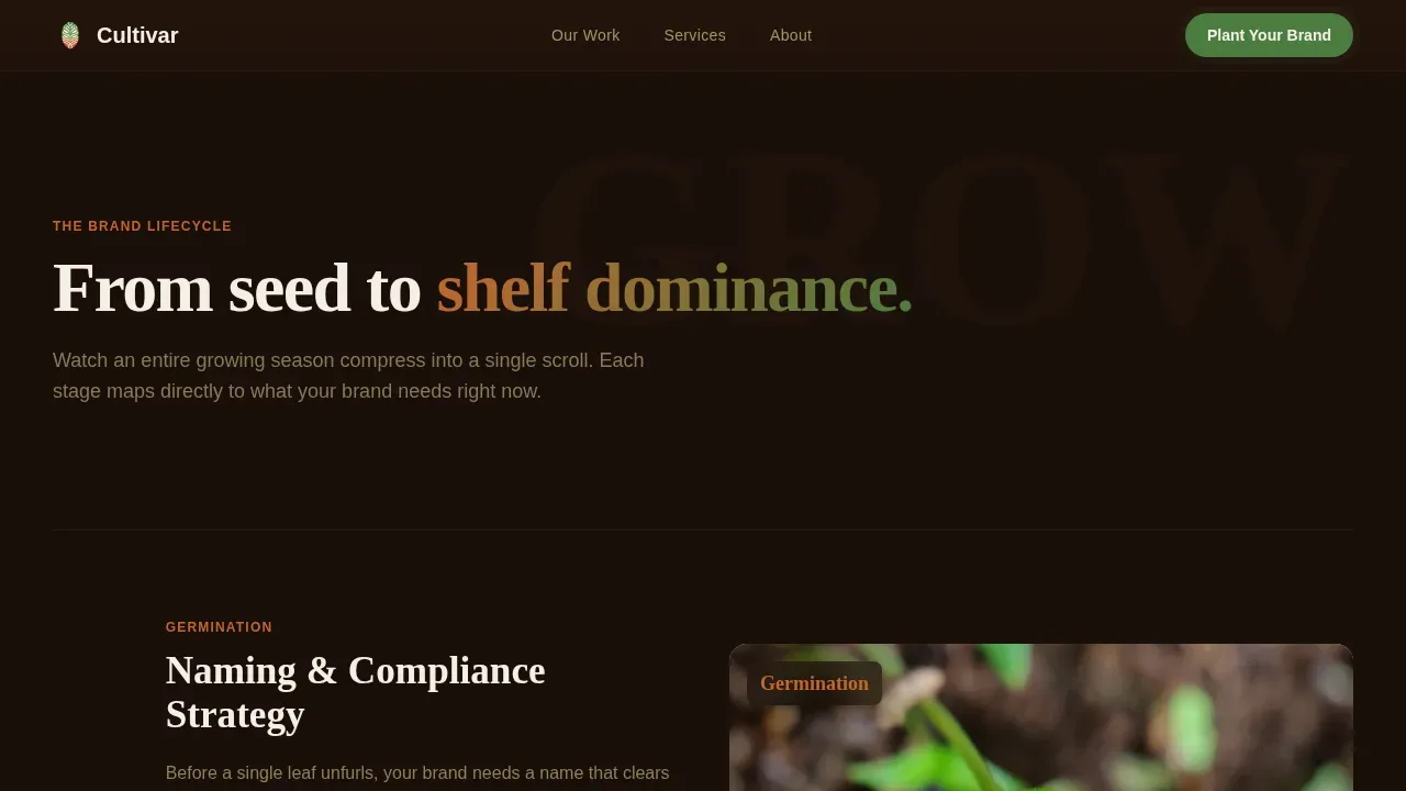 Compliance Cannabis Operations Landing Page Template