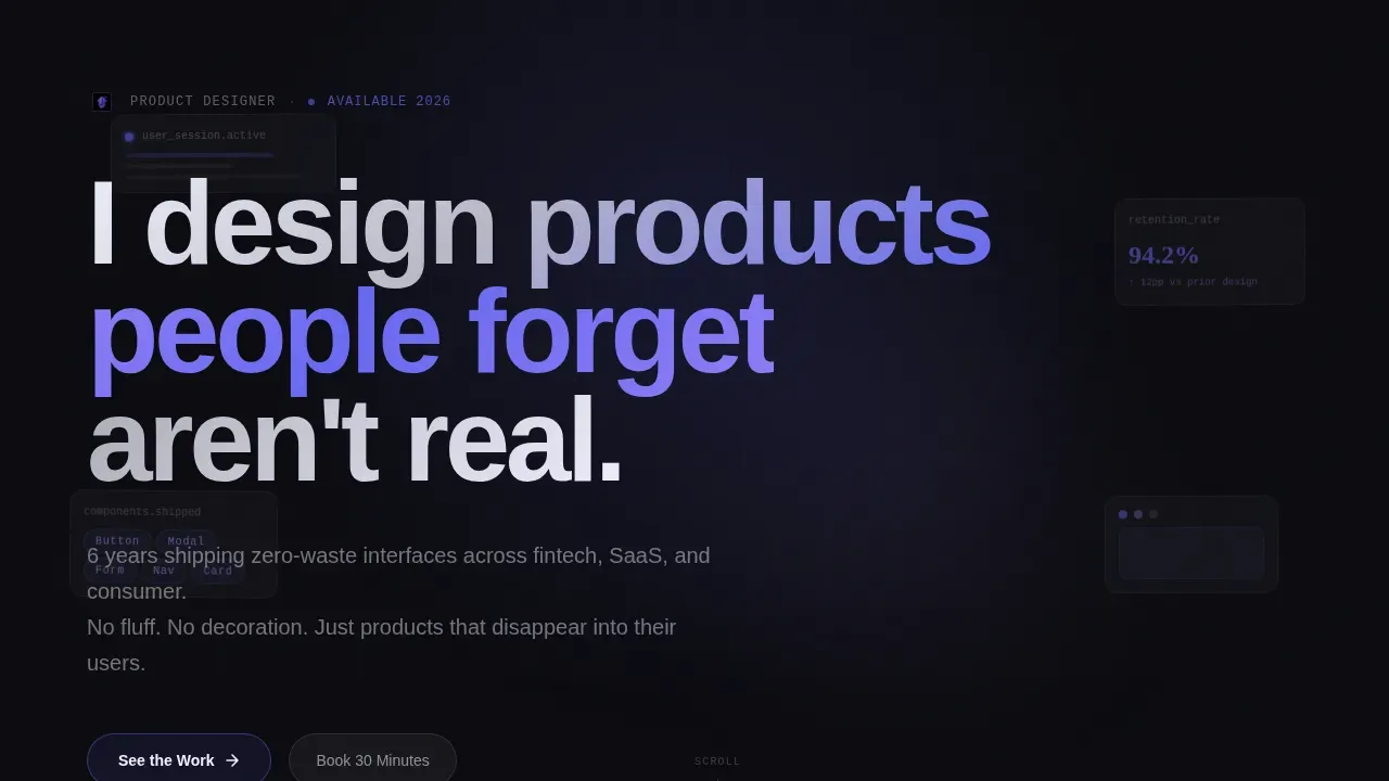 Tech Product Design Landing Page Template