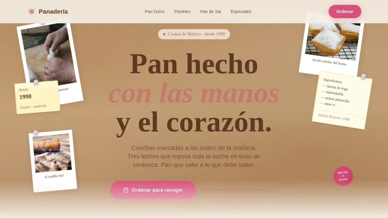 Handcrafted Latin Bakery | Free Website Template | Rocket