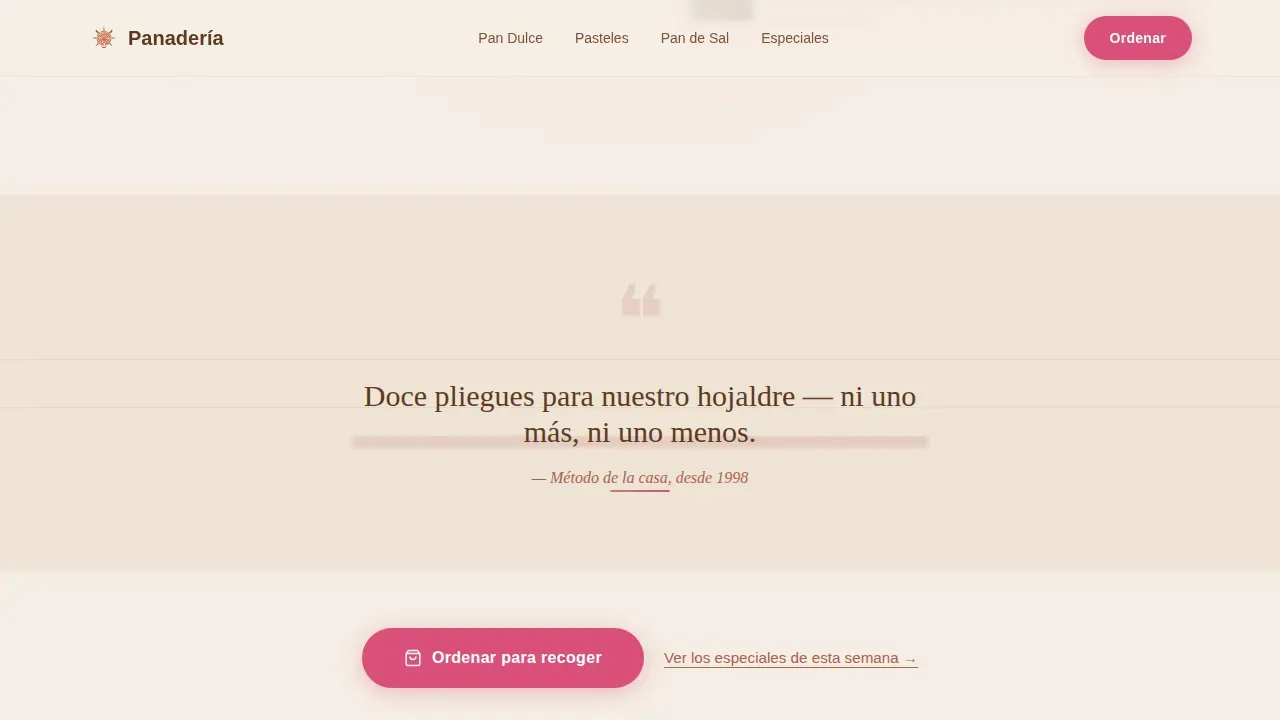 Handcrafted Latin Bakery | Free Website Template | Rocket