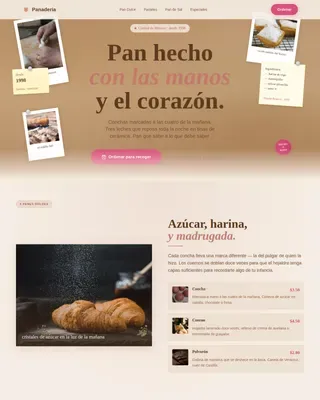 Handcrafted Latin Bakery | Free Website Template | Rocket