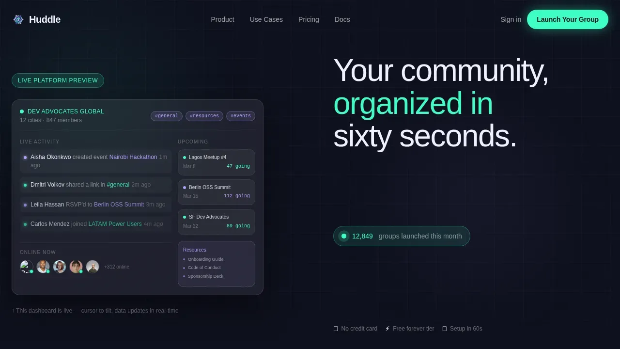 Rapid Community Builder Landing Page Template