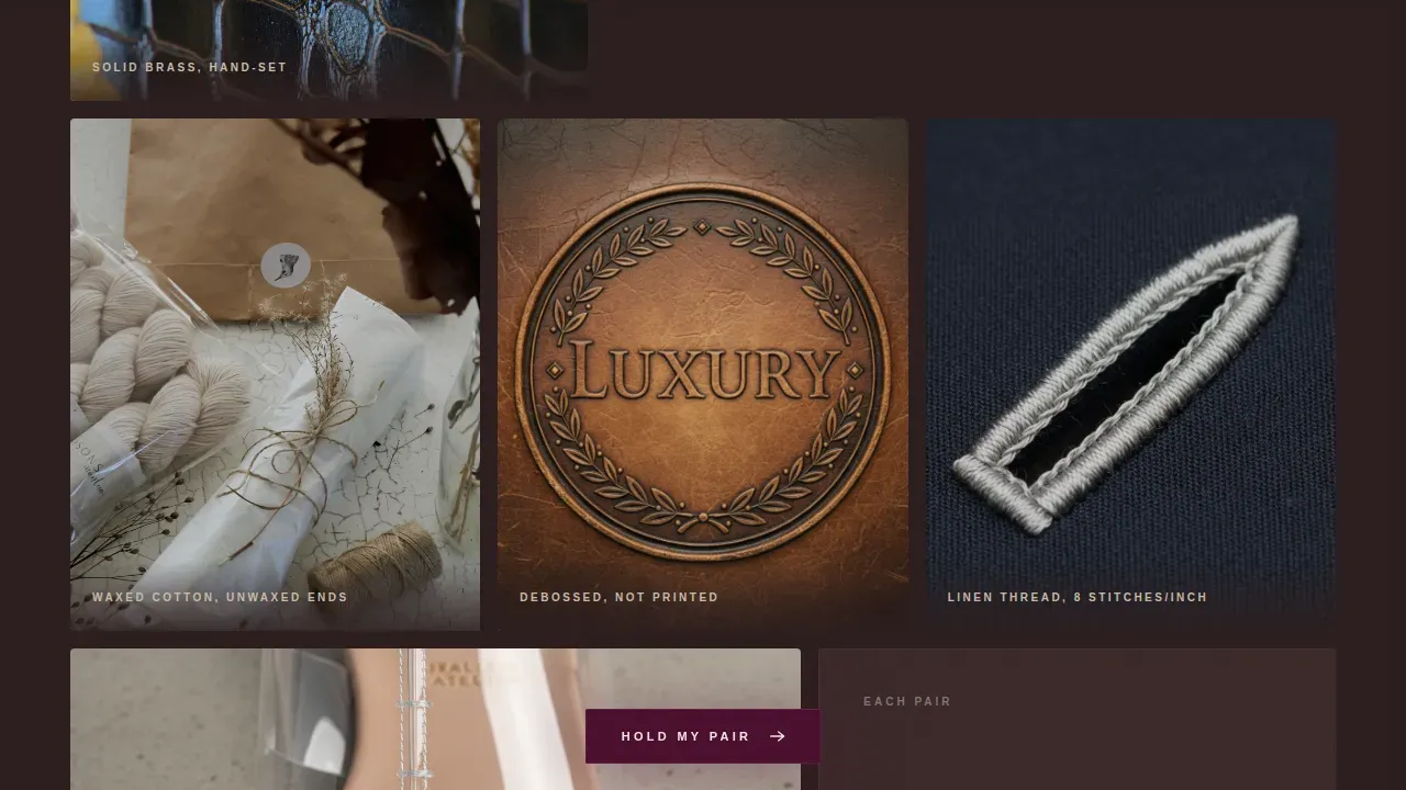 Premium Vintage Footwear Landing Page Template