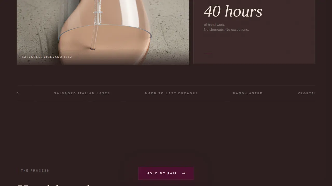 Premium Vintage Footwear Landing Page Template