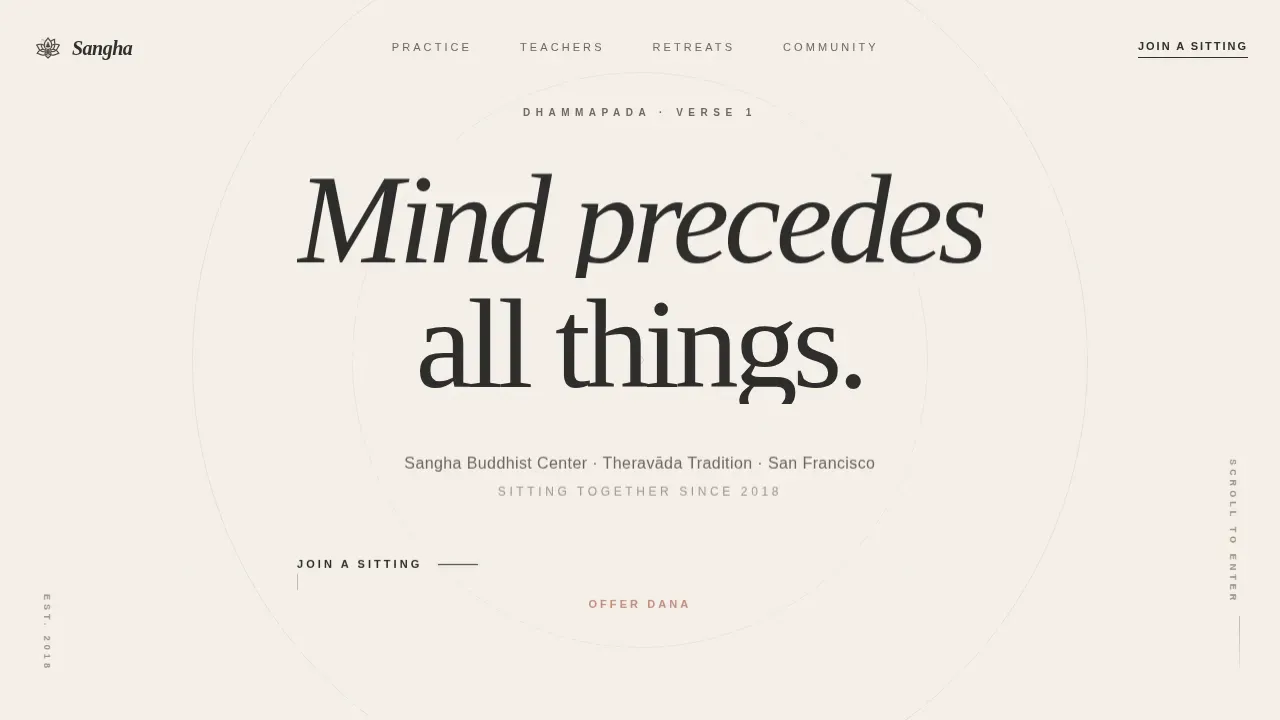 Inclusive Spiritual Community Landing Page Template