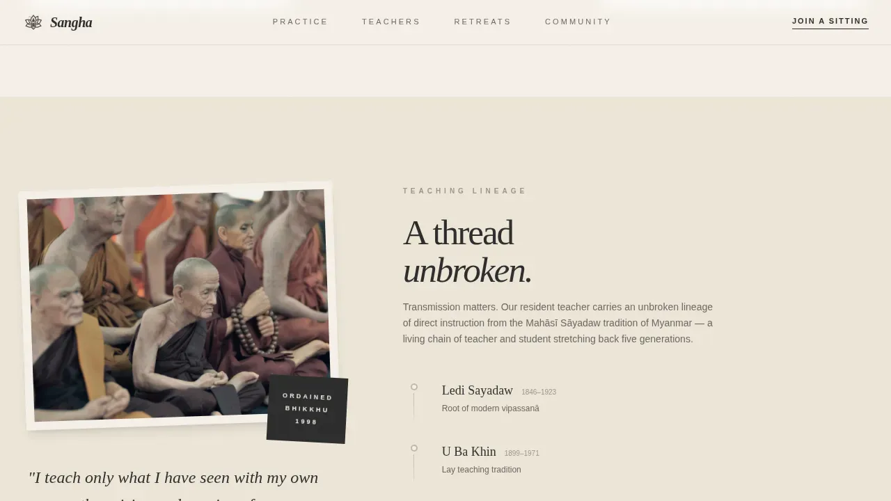 Inclusive Spiritual Community Landing Page Template