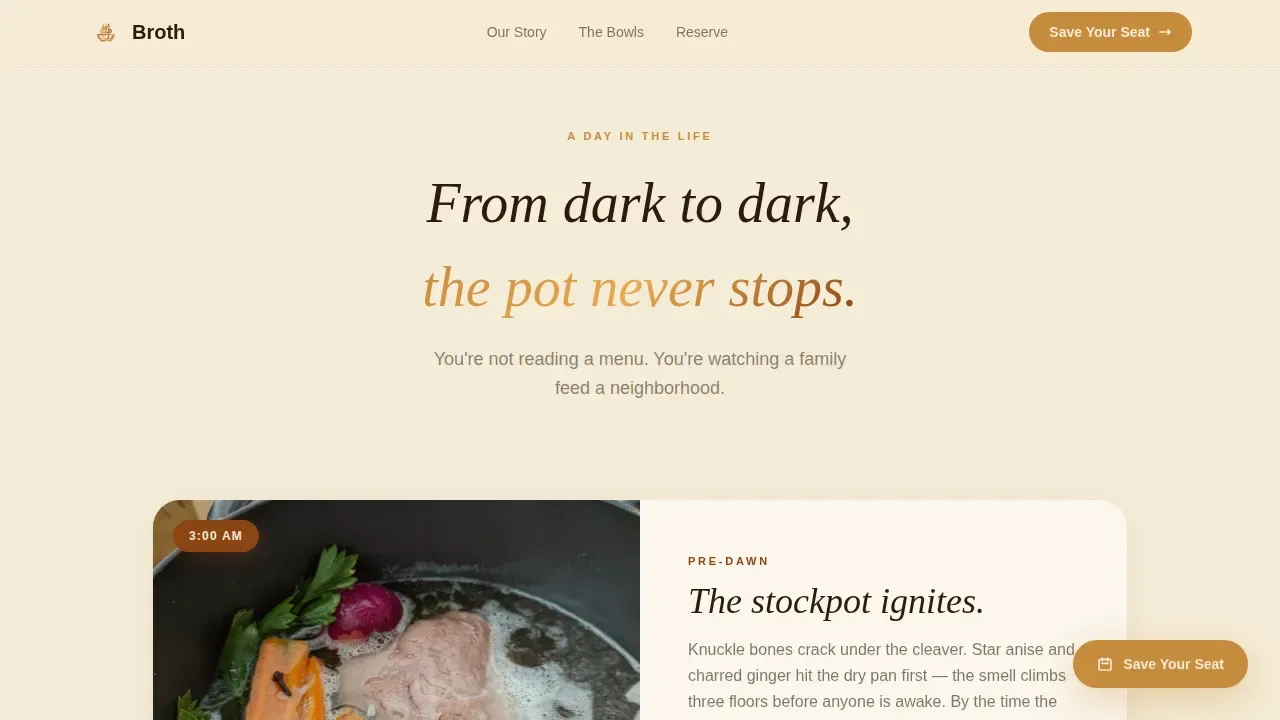 Advanced Regional & Ethnic Restaurant Professional Website Template