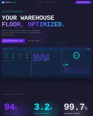 Specialist Logistics Software Comparison Website Template