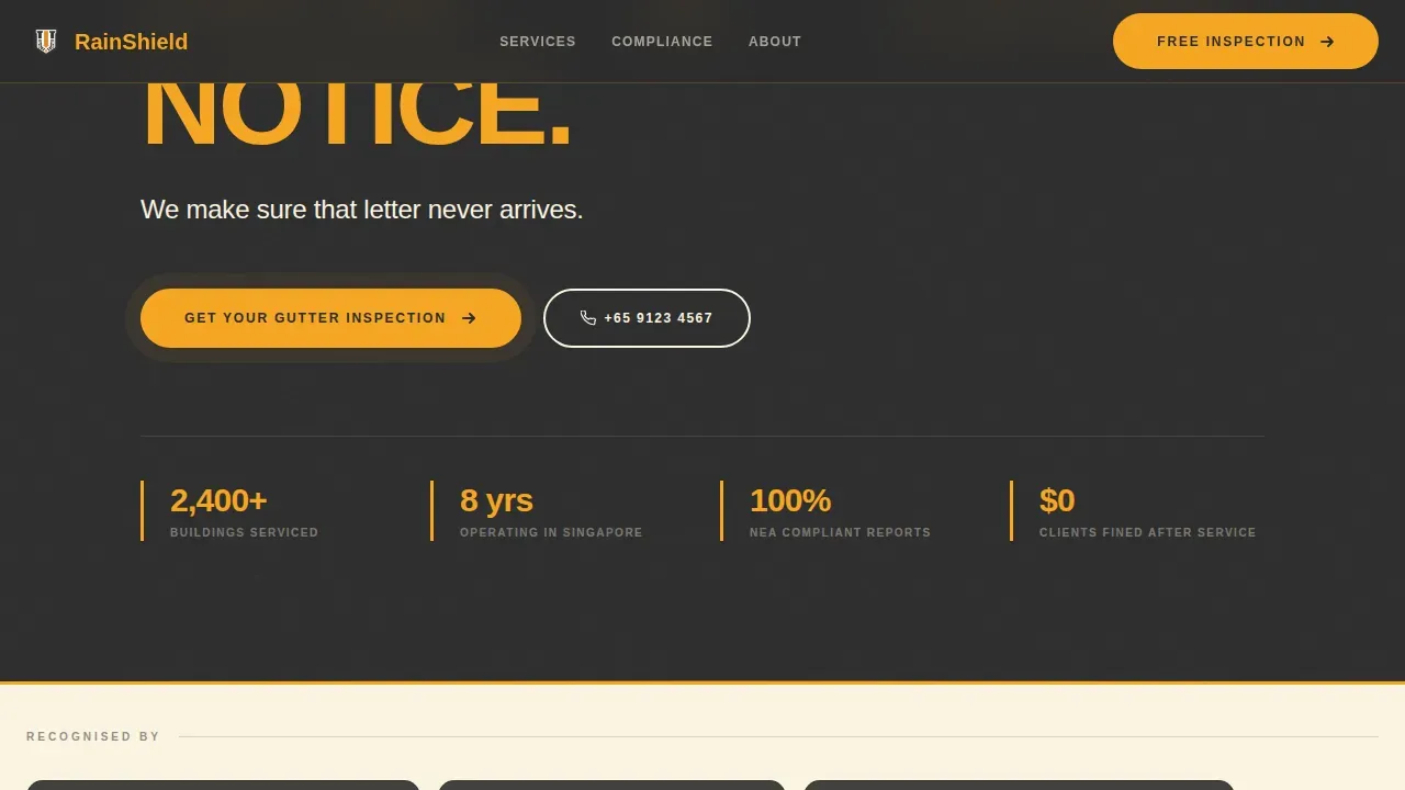 Certified Gutter Protection Landing Page Template