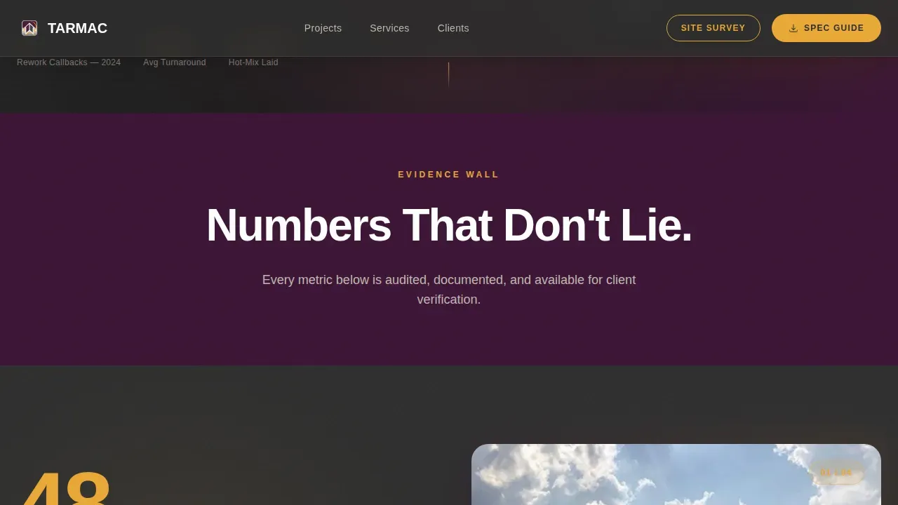 Precision Asphalt Contractor | Free Website Template | Rocket