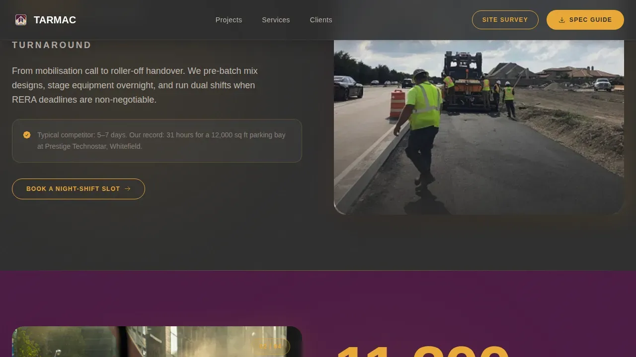 Precision Asphalt Contractor | Free Website Template | Rocket