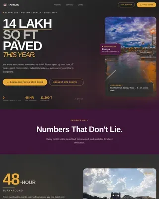 Precision Asphalt Contractor | Free Website Template | Rocket