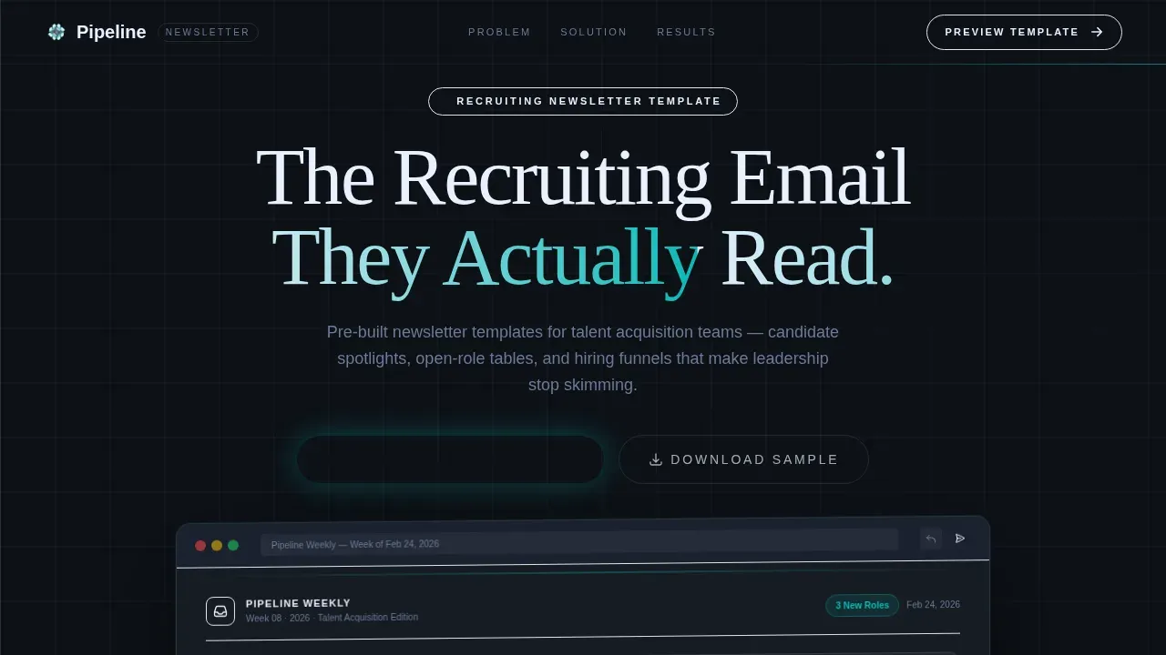 Powerful Talent Acquisition Landing Page Template
