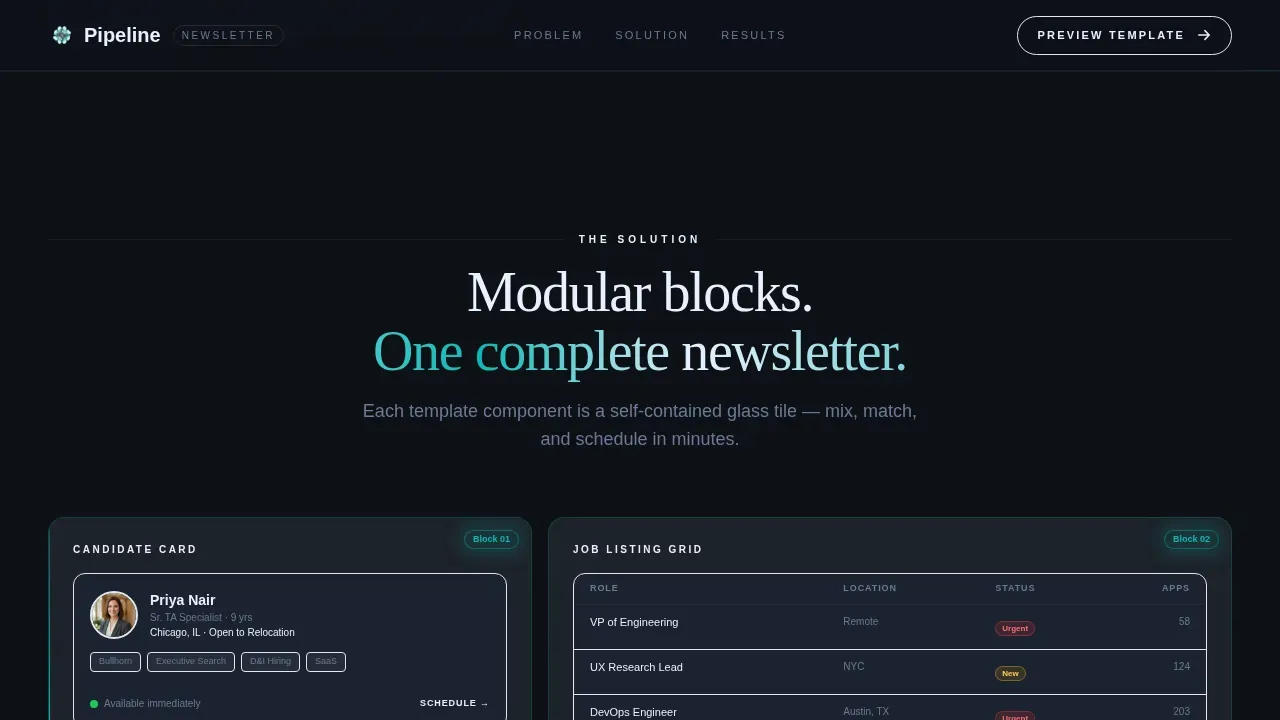 Powerful Talent Acquisition Landing Page Template