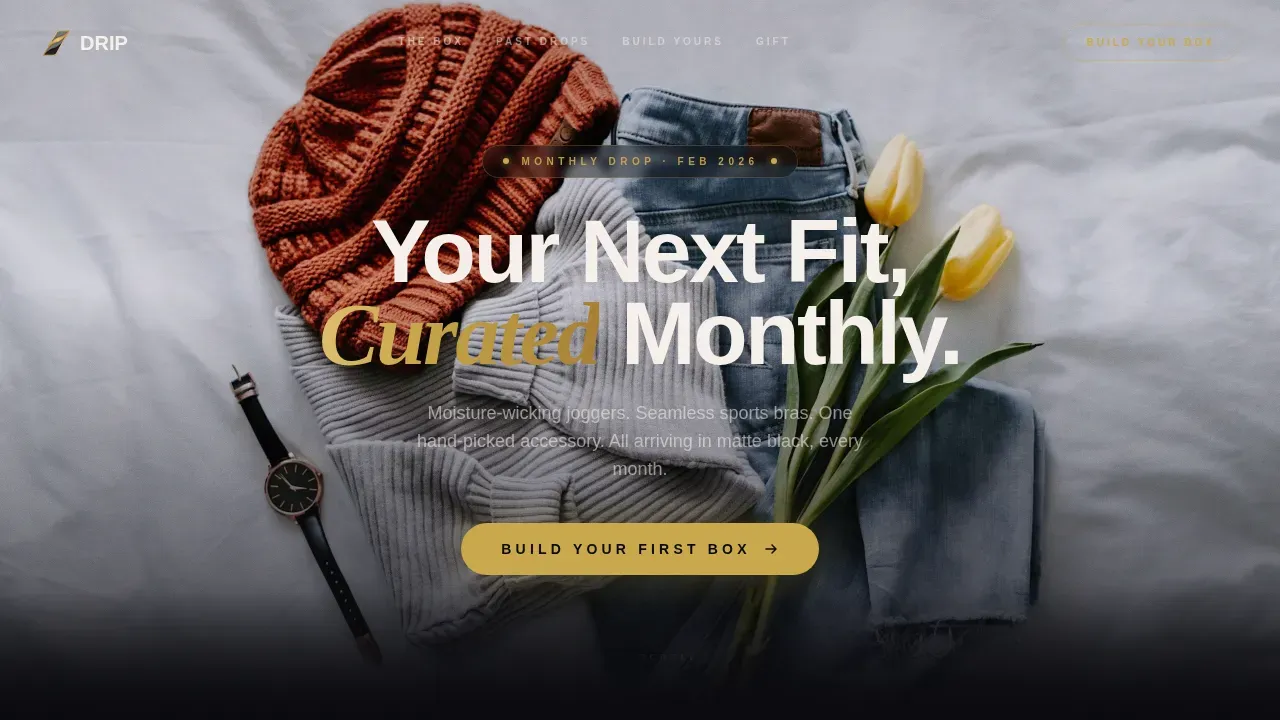 Curated Streetwear Collective Landing Page Template