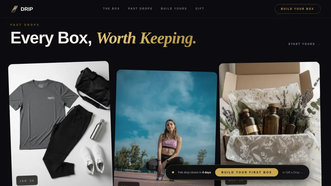 Curated Streetwear Collective Landing Page Template