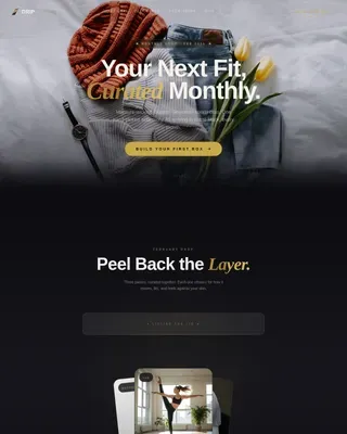Curated Streetwear Collective Landing Page Template