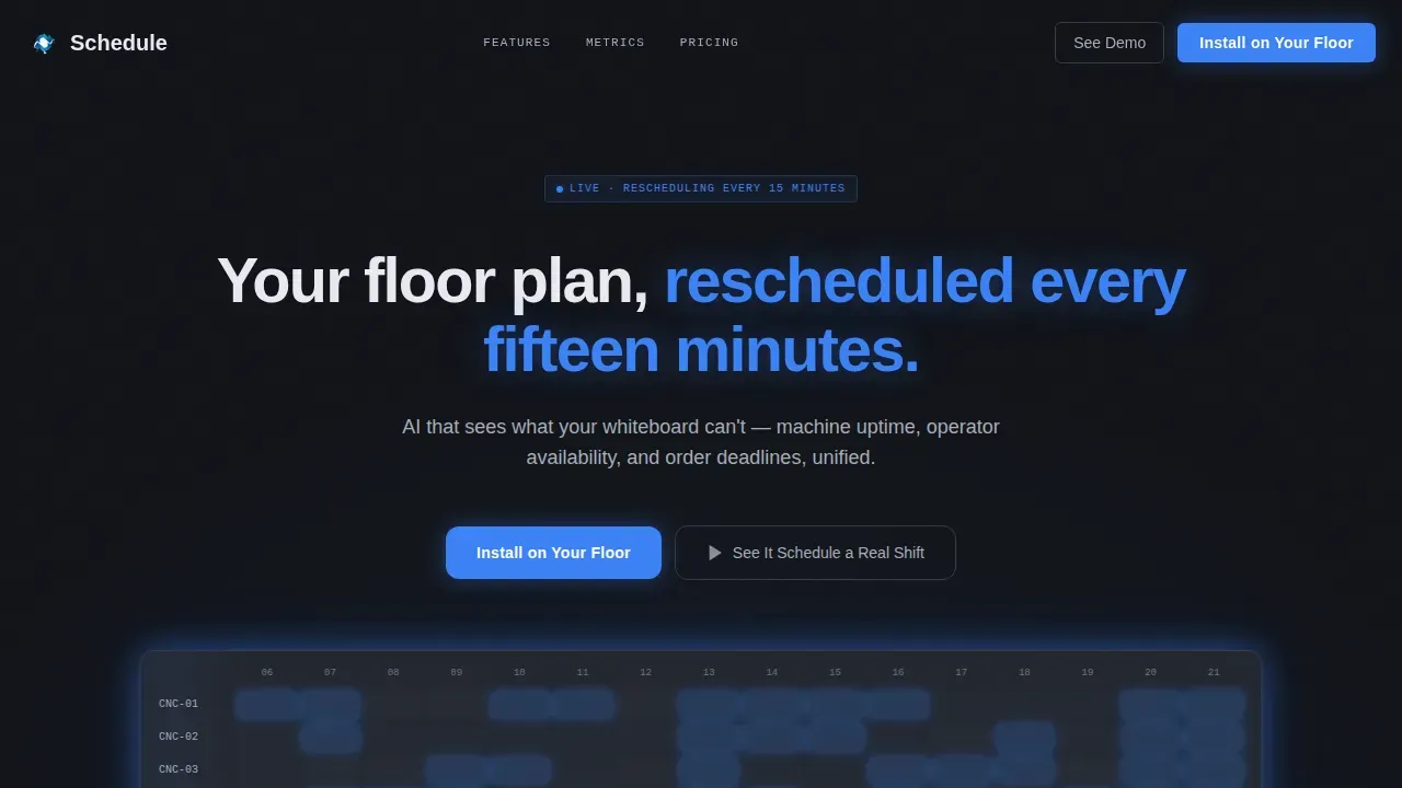 Smart Factory Automation Landing Page Template