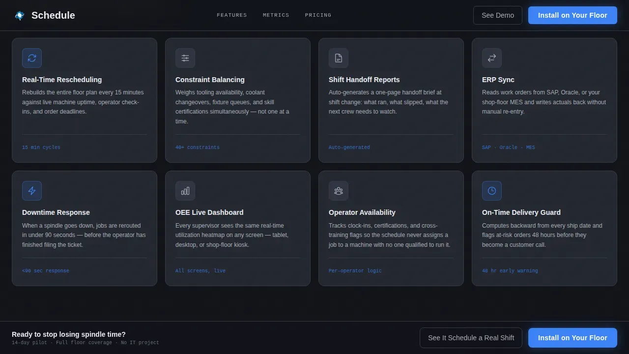 Smart Factory Automation Landing Page Template