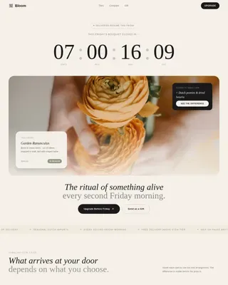 Florist & Plant Shop Booking Website Template