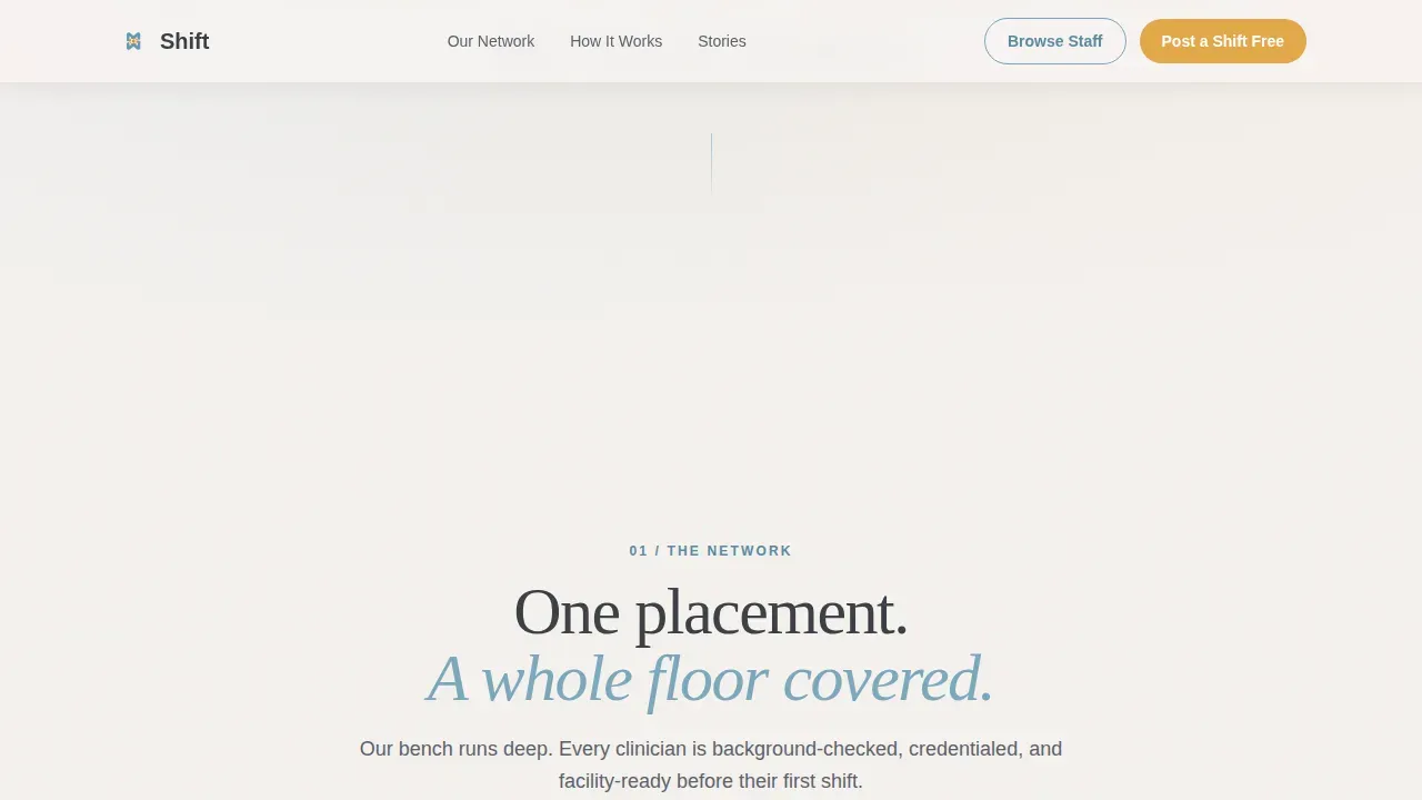 Reliable Healthcare Staffing | Free Website Template | Rocket