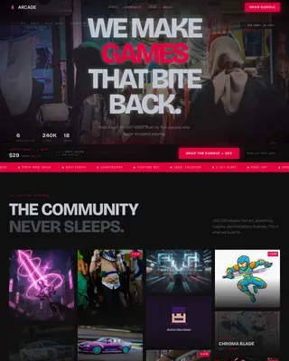 Cutting-Edge Game Studio Landing Page Template