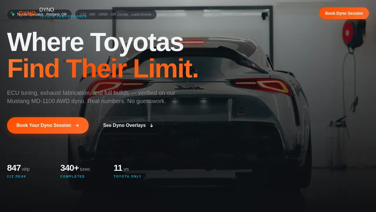 Premium Automotive Performance | Free Website Template | Rocket