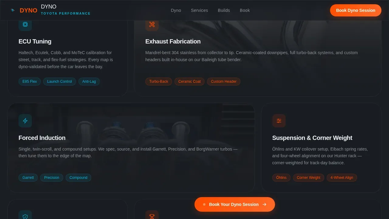Premium Automotive Performance | Free Website Template | Rocket