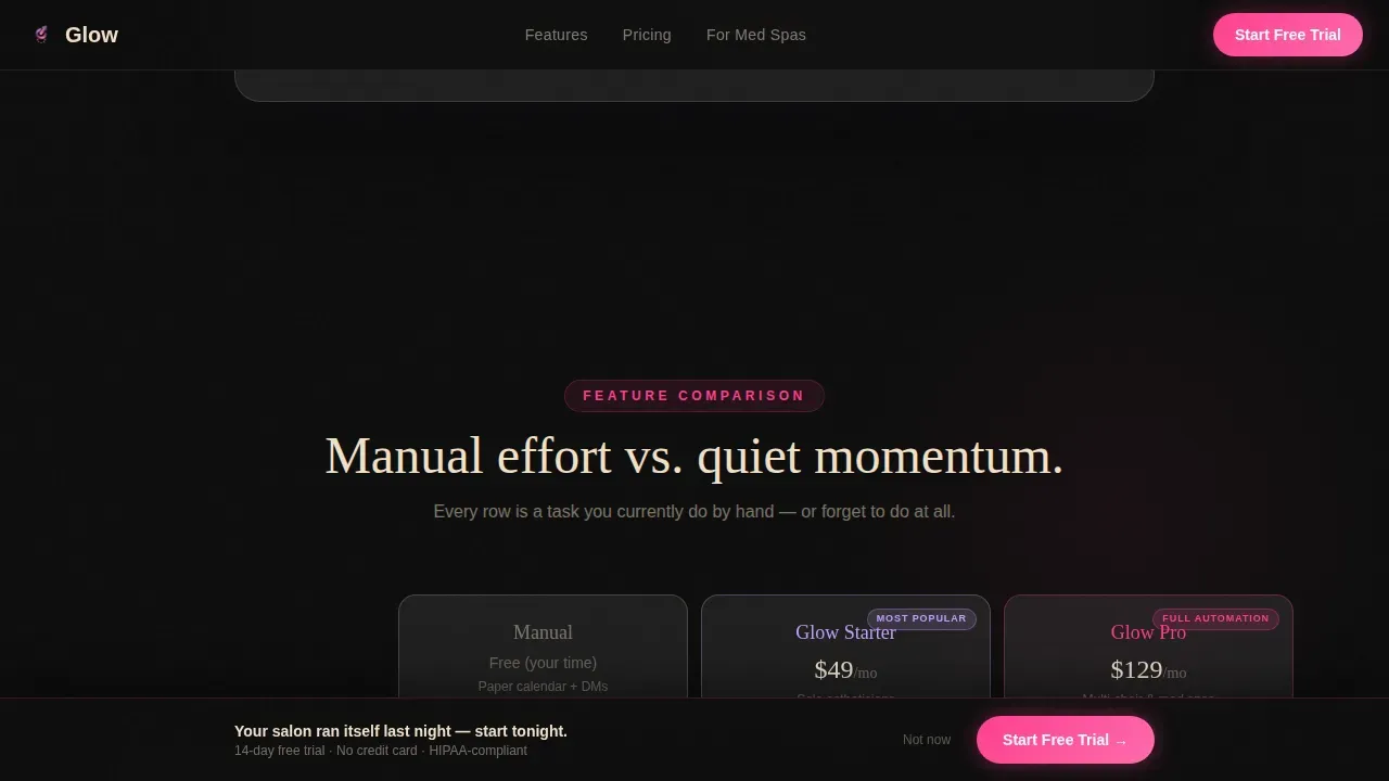 Beauty & Salon Software & SaaS Booking Website Template
