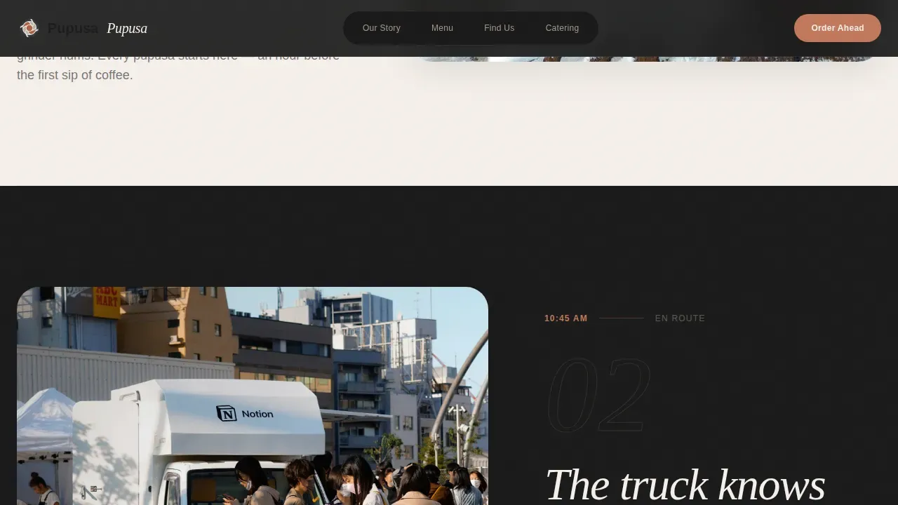 Food Truck Landing Page Template | Artisan Street Food