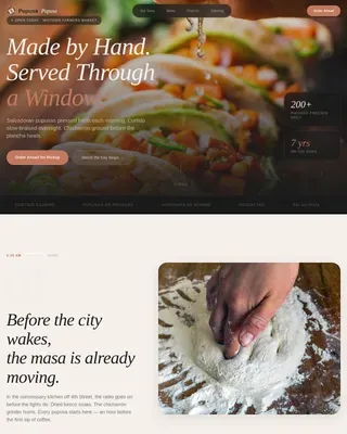 Food Truck Landing Page Template | Artisan Street Food