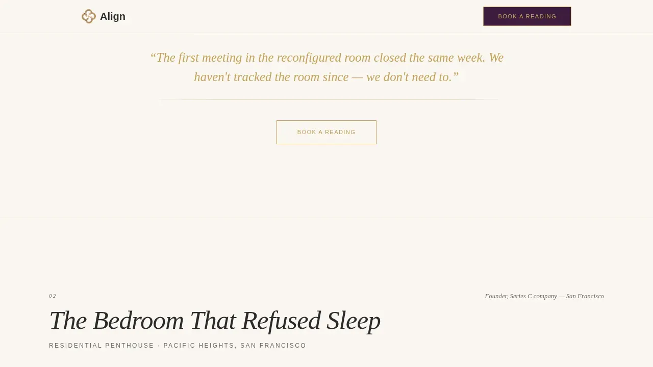 Executive Feng Shui Case Study Landing Page Template