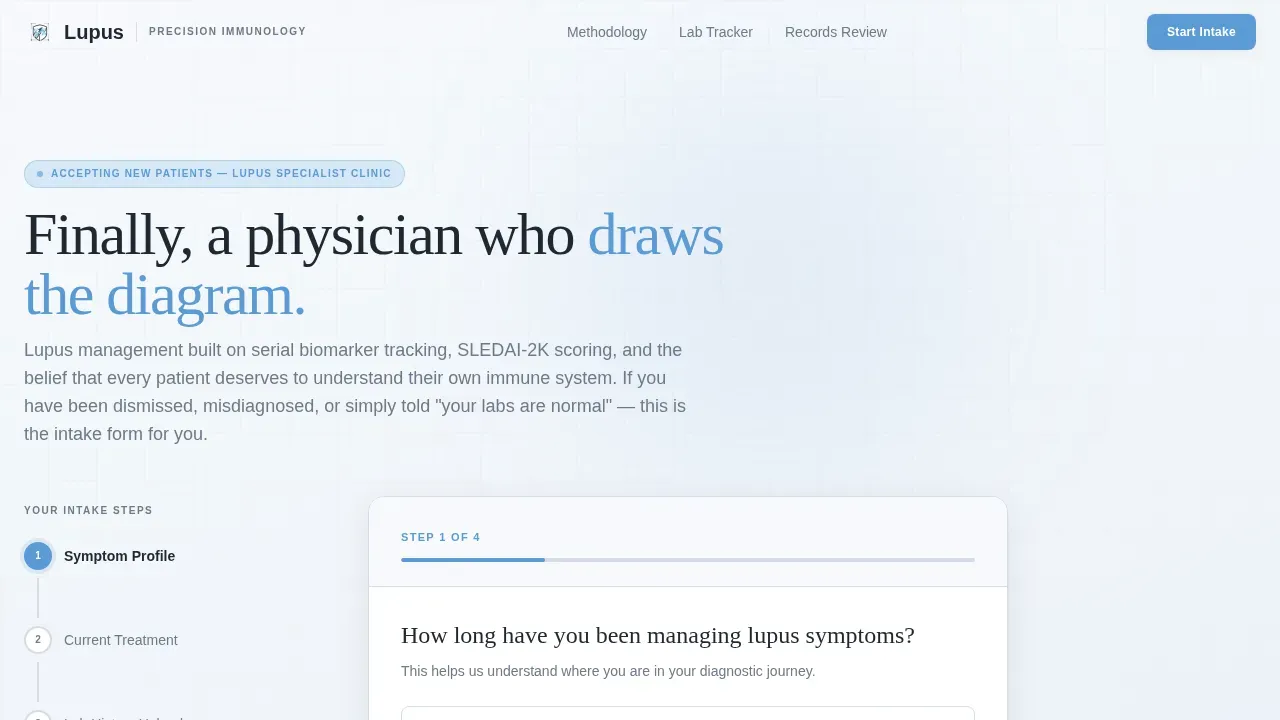 Precision Care Specialist Clinic Landing Page Template