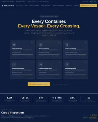 Federal Port Authority Landing Page Template