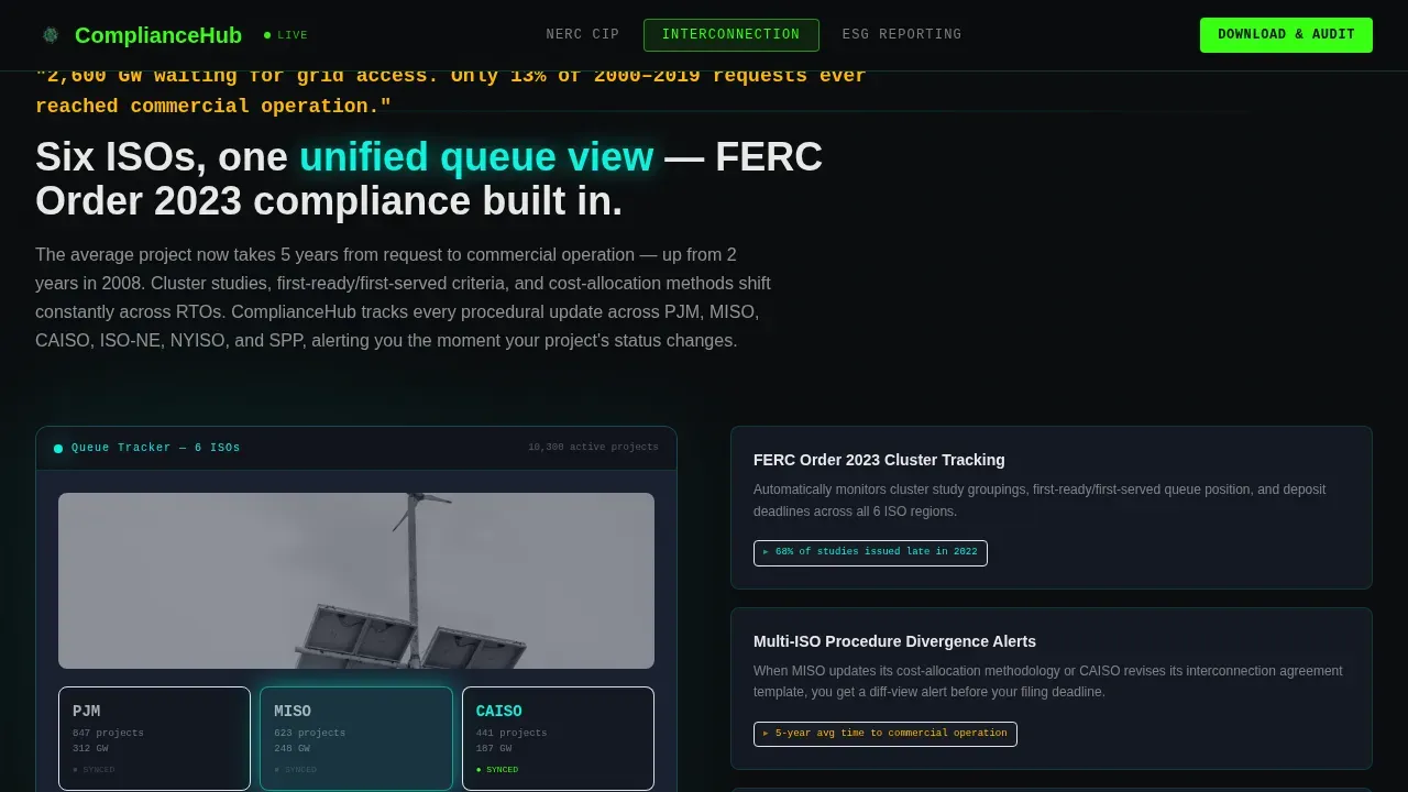 Automated Audit Trail Energy Compliance Landing Page Template