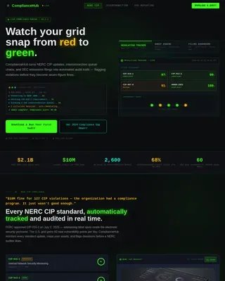 Automated Audit Trail Energy Compliance Landing Page Template