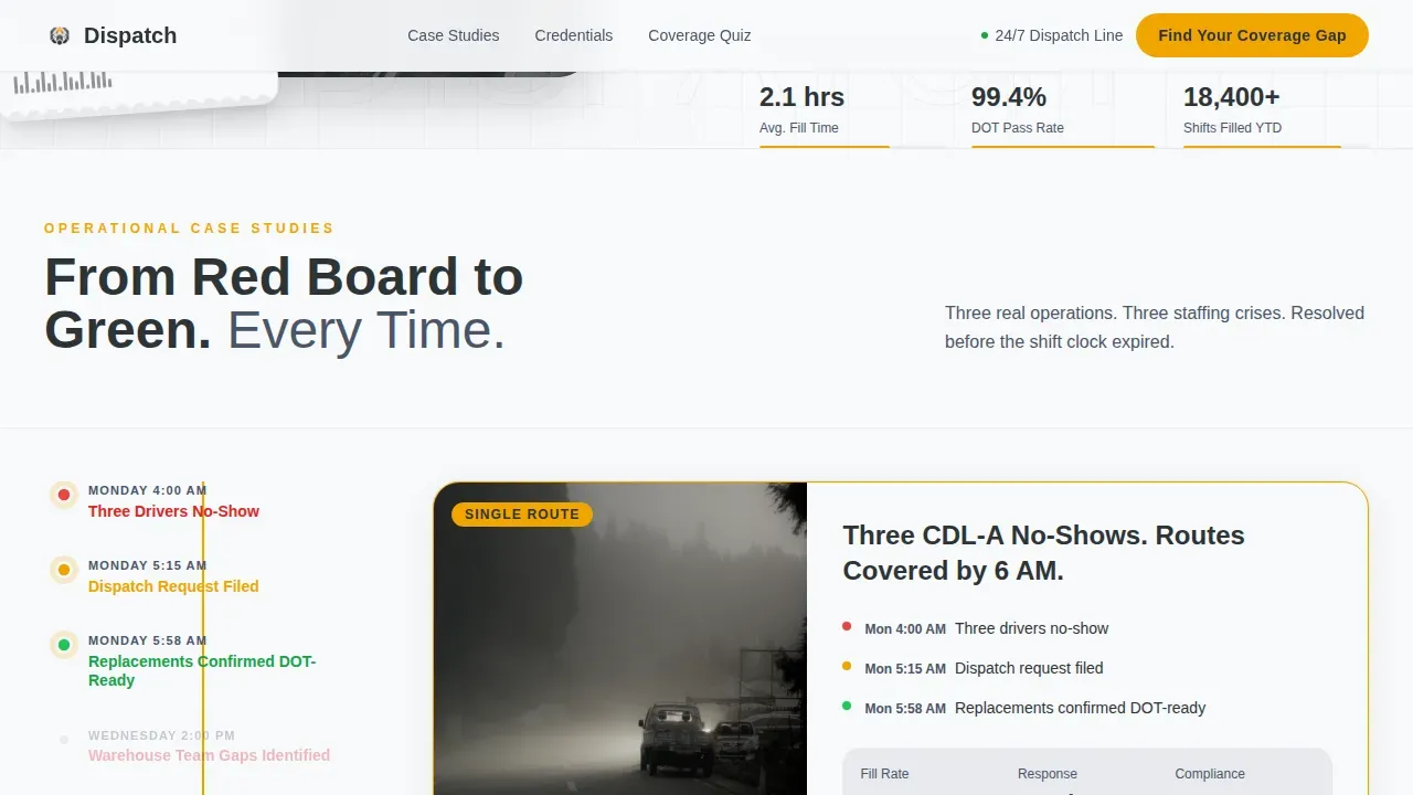 Rapid Staffing Coverage | Free Website Template | Rocket