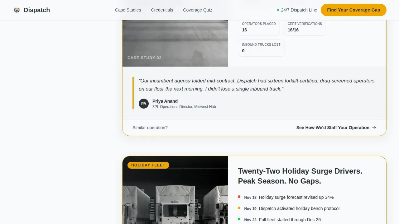 Rapid Staffing Coverage | Free Website Template | Rocket