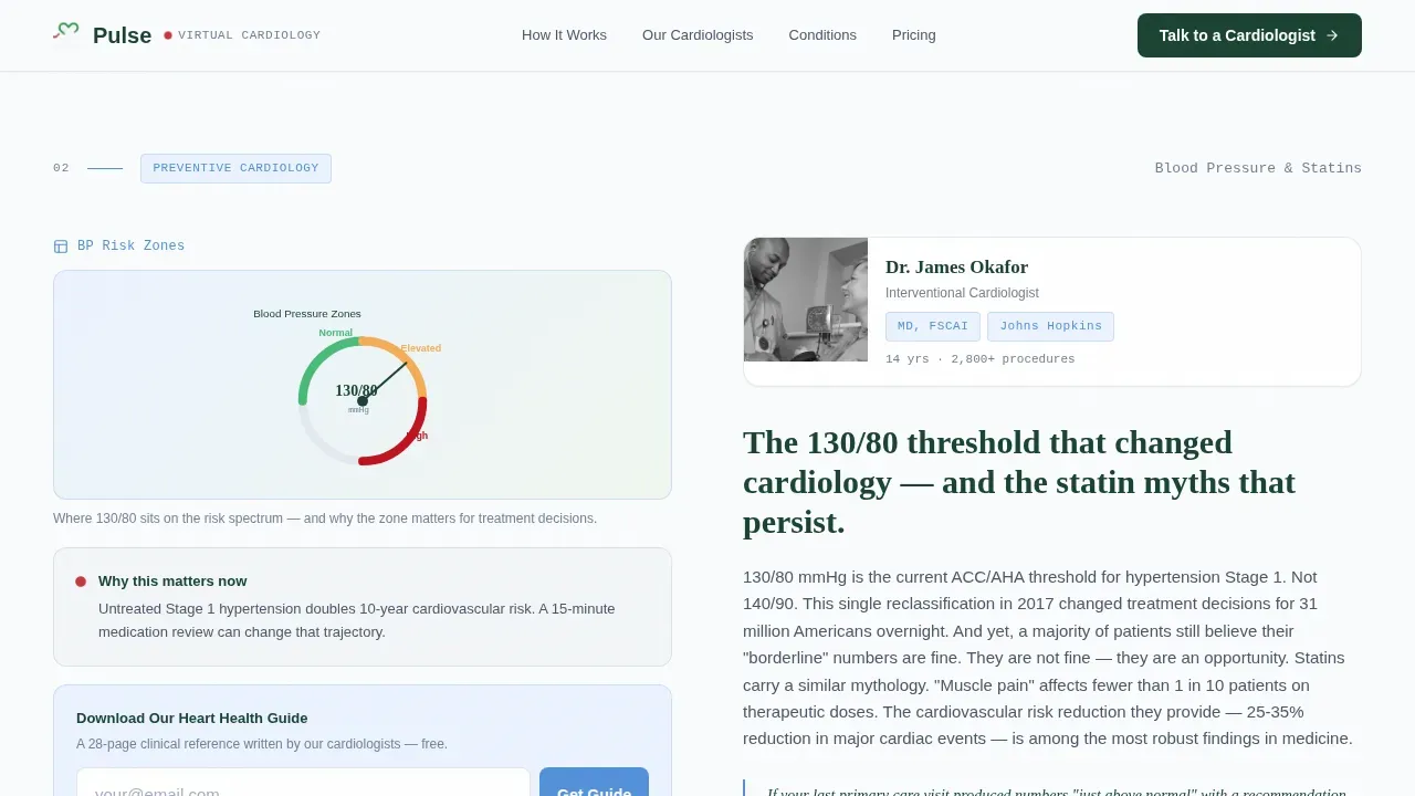 Cardiology Telemedicine Lead Generation Landing Page