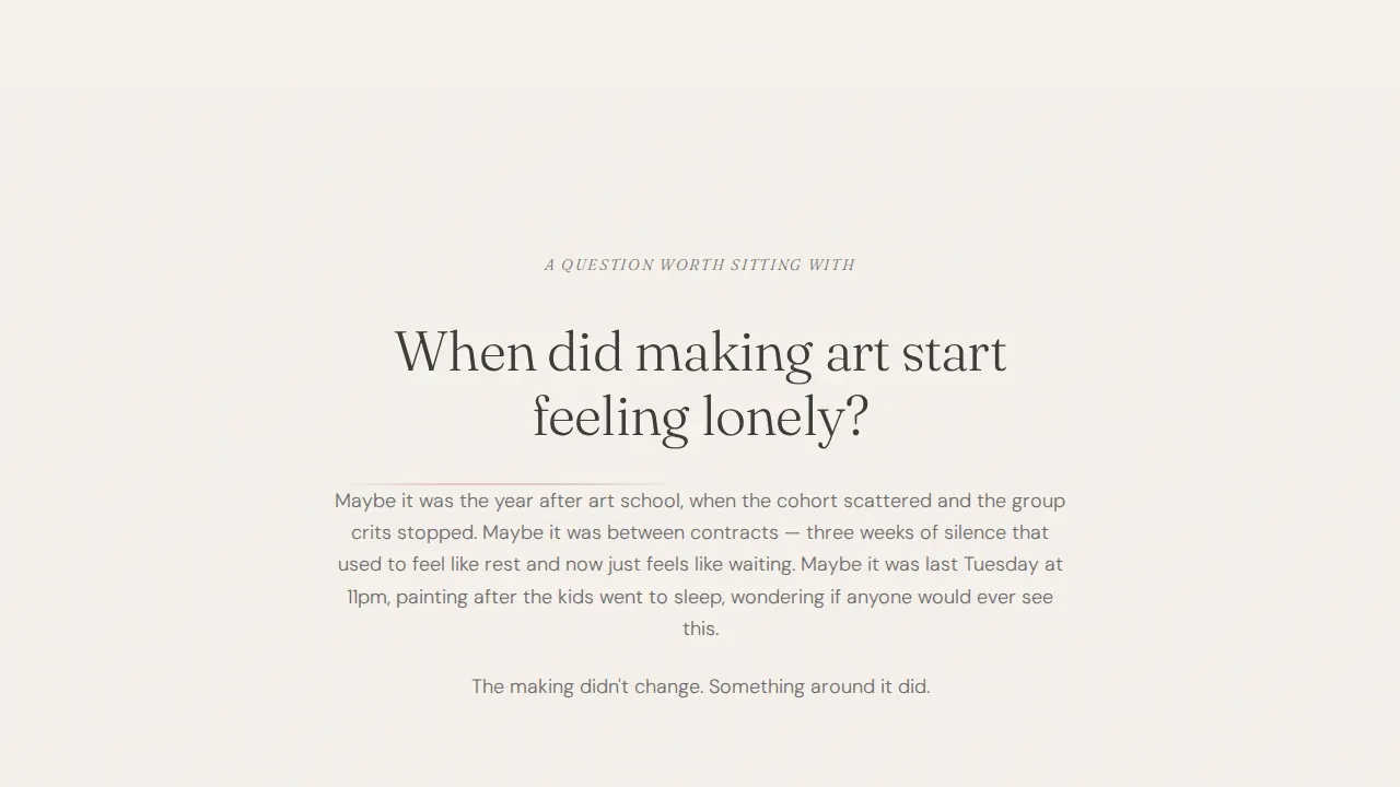 Healing Space Artists Community Landing Page Template