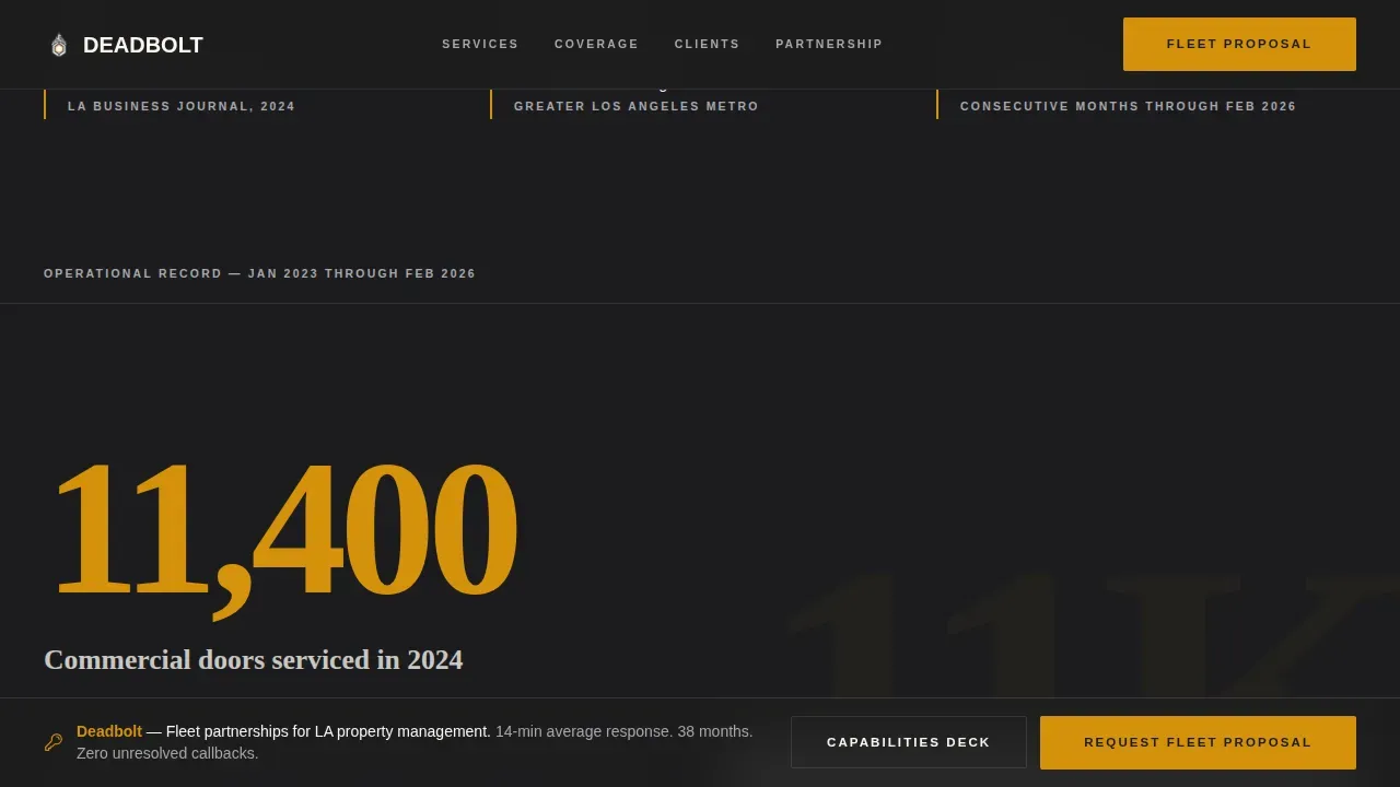 Editorial Locksmith Partnership | Free Website Template | Rocket