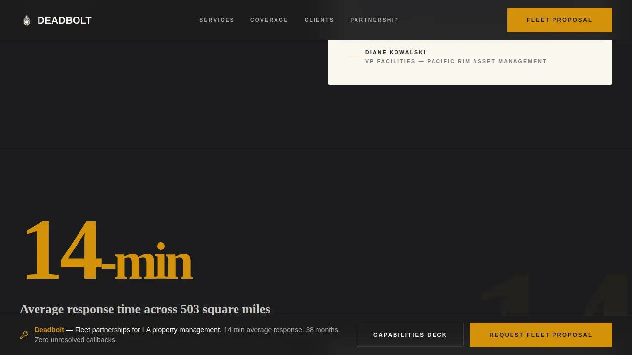 Editorial Locksmith Partnership | Free Website Template | Rocket