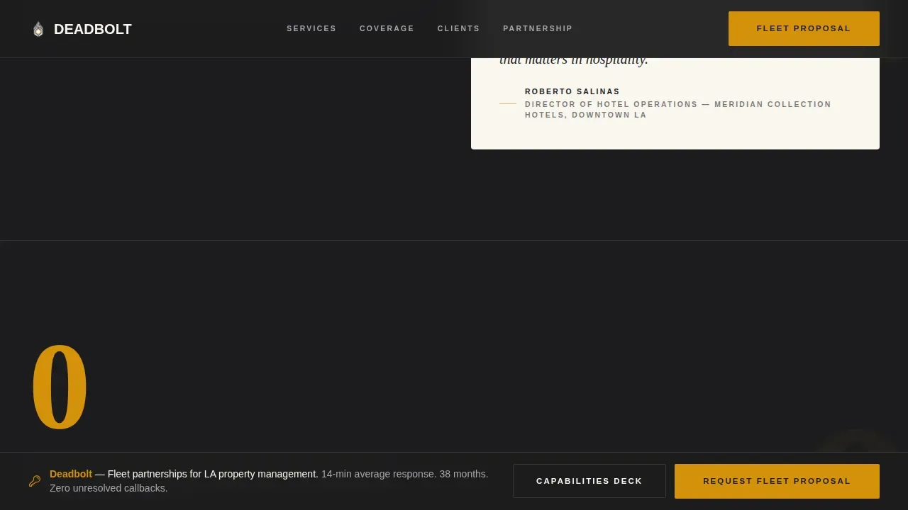 Editorial Locksmith Partnership | Free Website Template | Rocket