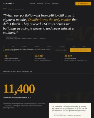 Editorial Locksmith Partnership | Free Website Template | Rocket