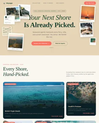 Bespoke Adventure Itinerary Landing Page Template