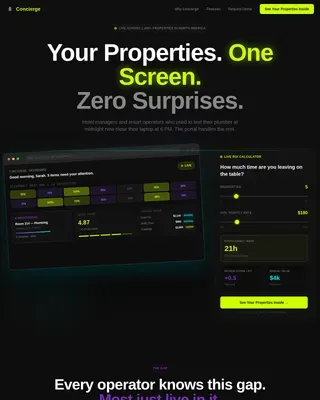 Premium Hospitality Management Landing Page Template