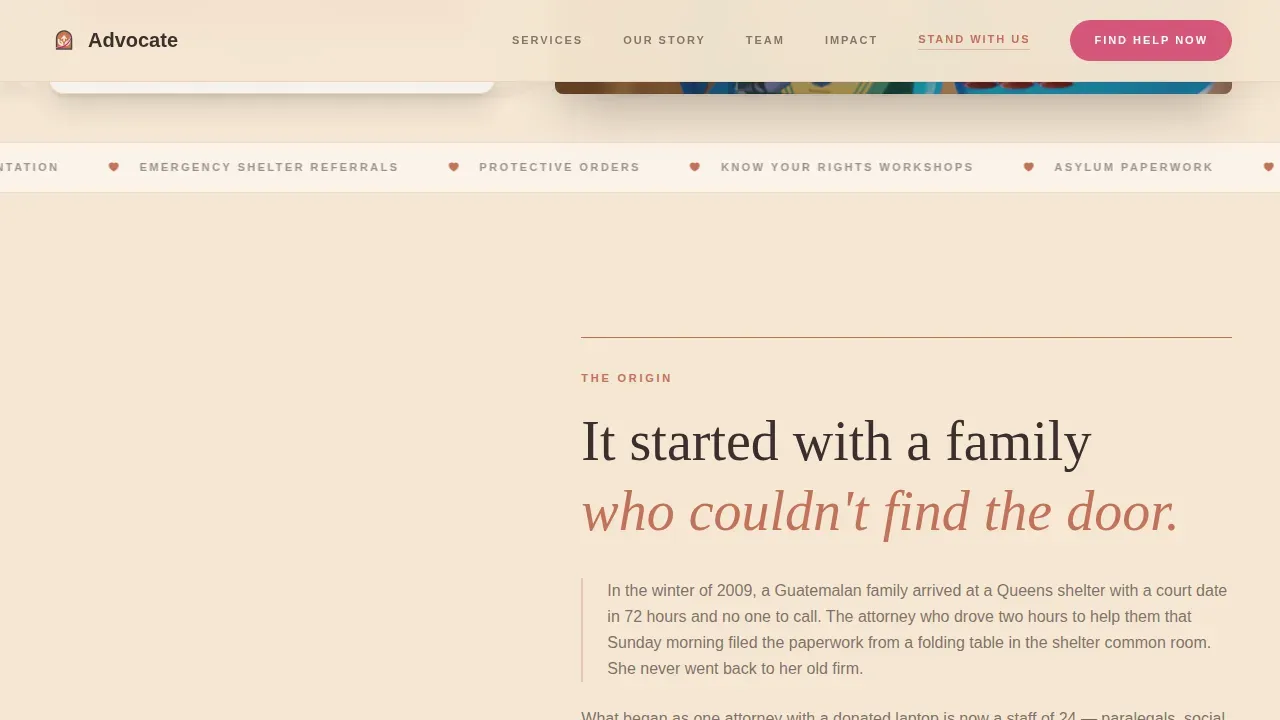 Community Hearth Human Rights Direct Service Provider Landing Page