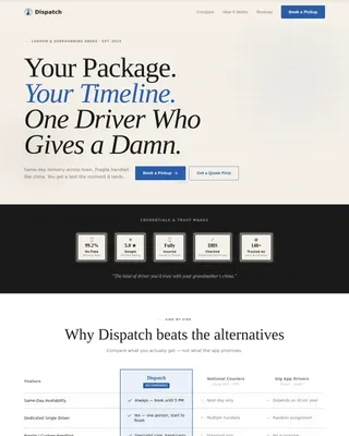 Rapid Courier Logistics Landing Page Template